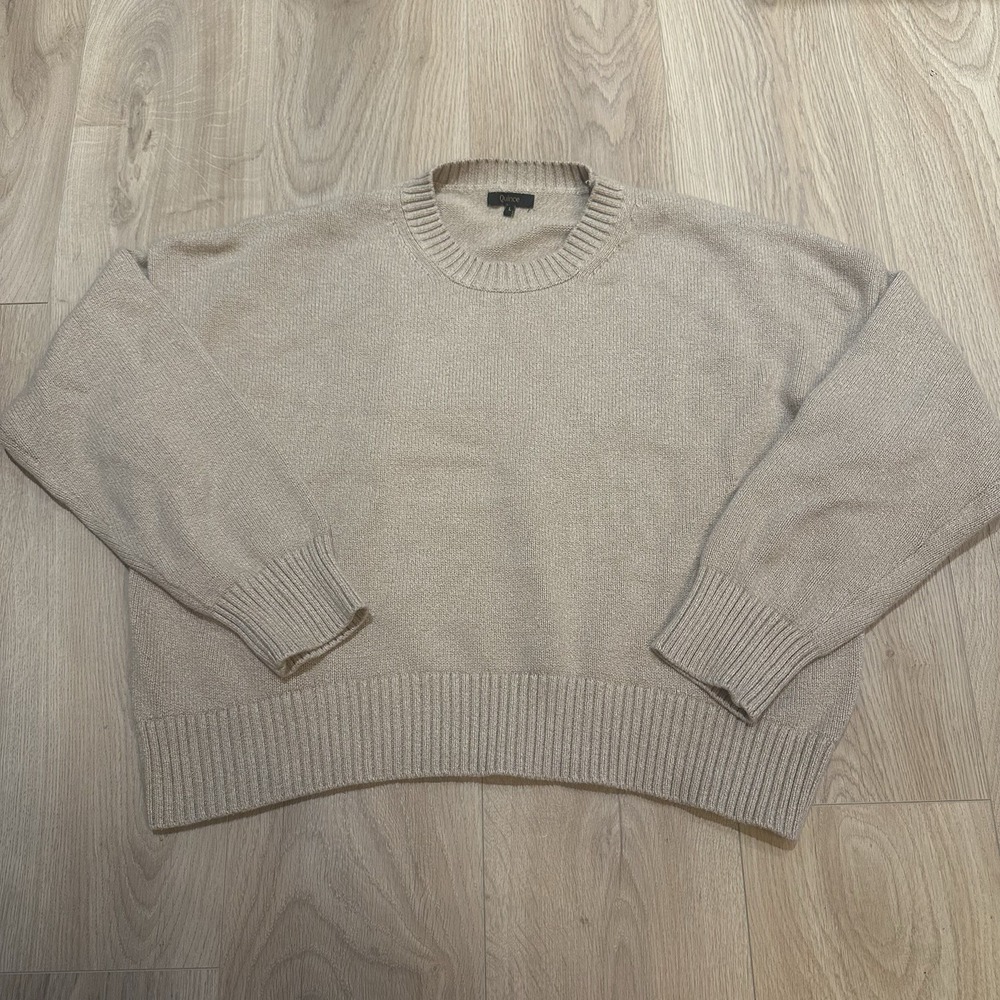 Quince Cream Crewneck Sweater